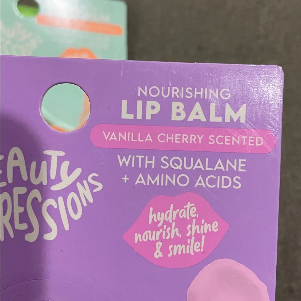 BEAUTY IMPRESSIONS ROUND LIP BALMS Squalane & Amino Acids Full Collection of 4